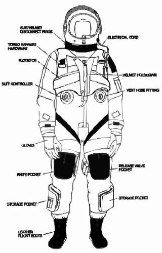 Vector de traje de vuelo de la NASA dibujo